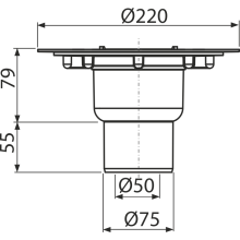 Alcadrain APV2000 Bodenablaufkörper DN50/70 mm – senkrecht