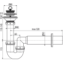 Alcadrain A464-DN50 Ablaufgarnitur DN80 mit...
