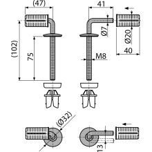Alcadrain P096 Scharniere für A601