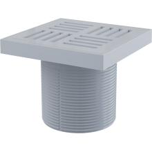 Alcadrain Bodenablauf Aufsatz, Rost 150×150 mm grau