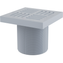 Alcadrain Bodenablauf Aufsatz, Rost 150×150 mm grau
