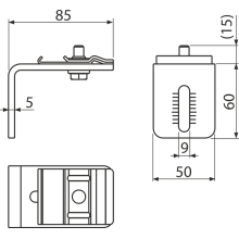 Alcadrain AS-P012 Verankerung der Profile einfach 85 mm Alcasystem