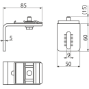 Alcadrain AS-P012 Verankerung der Profile einfach 85 mm...