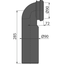Alcadrain Abflussbogen 90° Slim für Wand-WC, DN...