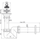 Alcadrain Waschbeckensiphon „S“ DN40 mit...