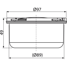 Alcadrain Geruchsverschluss mit Sperrwasser für APV26, APV26C