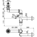 Alcadrain Raumsparsiphon DN40  für die Waschbecken...