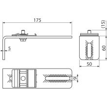 Alcadrain AS-P011 Verankerung der Profile, einfach 150 mm Alcasystem