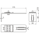 Alcadrain AS-P011 Verankerung der Profile, einfach 150 mm...