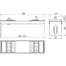 Alcadrain AS-P014 Verankerung der Profile doppelt 241 mm Alcasystem
