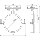 Alcadrain AS-P004 Abflussrohrhalterung DN110 für...
