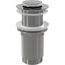 Alcadrain Ablaufventil für die Waschbecken CLICK/CLACK 5/4" Ganzmetal ohne Überlauf, Kleiner Stopfen