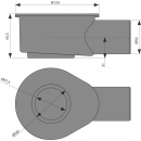 Alcadrain P138 Flacher Siphon DN 50 für Duschrinne...