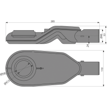 Alcadrain P142 Extraflacher Siphon DN 40 für Duschrinne APZ2012, APZ2022