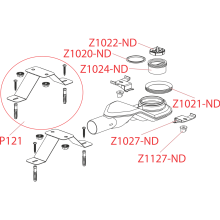 Alcadrain APZ-S6 Extra-flach Siphon DN 40 mit dem Set der verstellbaren Füßen