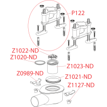Alcadrain APZ-S9 Flach Siphon DN 50 mit dem Set der verstellbaren Füßen