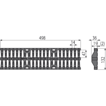 Alcadrain AVZ-R403 Rost für Entwässerungsrinne AVZ103