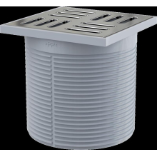 Alcadrain Bodenablauf Aufsatz, Design Rost 105×105 mm