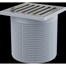 Alcadrain Bodenablauf Aufsatz, Design Rost 105×105 mm