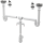 Alcadrain Doppelspülbeckensiphon Universal Set DN50/40