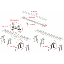 Alcadrain APZ2012 Optimal Duschrinne mit Rand, ohne Geruchsverschluss 550mm