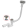 Alcadrain Badewanne Ab- und Überlaufgarnitur CLICK/CLACK mit flachem Überlauf, verchromt 80 cm