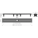 Alcadrain APZ2012 Optimal Duschrinne mit Rand, ohne...