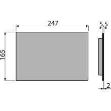 Alcadrain P120 Abdeckungsplatte für Vorwandinstallationssysteme, Alunox-Matt