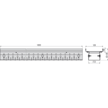 Alcadrain Entwässerungsrinne 100 mm verstellbar, verzink