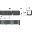 Alcadrain AVZ103-R104 Entwässerungsrinne 100 mm mit...