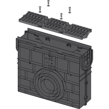 Alcadrain AVZ104R-R402 Servicebox für Entwässerungsrinne