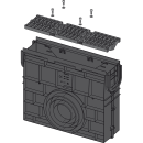 Alcadrain AVZ104R-R402 Servicebox für...