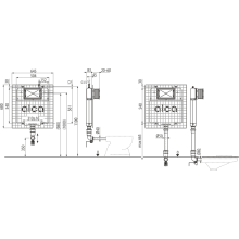 Alcadrain AM1112P Basicmodul Slim WC Spülkasten für Unterputzinstallation mit Armierungsgewebe
