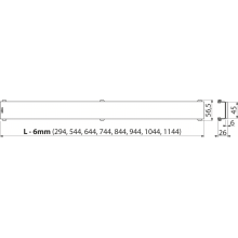 Alcadrain GL1200-1150 GLASS - Rost für Duschrinne, Glas-Weiß 1150mm