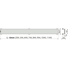 Alcadrain Duschrost POSH Rost für Duschrinne, Edelstahl-Matt 750 mm