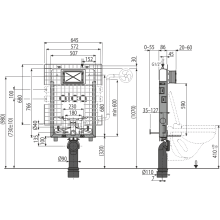 Alcadrain AM1115P/1000 Renovmodul Slim Vorwandinstallationssystem für Unterputzinstallation mit Armierungsgewebe