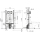 Alcadrain AM122/1120D Vorwandinstallationssystem für Trockenbau (aus Gipskarton), geteilter Rahmen
