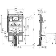 Alcadrain AM1101P/1200 Sádromodul Slim Vorwandinstallationssystem für Trockenbau (aus Gipskarton) mit Armierungsgewebe