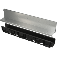 Alcadrain AVZ101-R122 Schlitzrinne, asymmetrisch, 160 mm, Rost verzink
