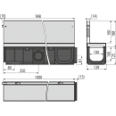 Alcadrain AVZ101-R122 Schlitzrinne, asymmetrisch, 160 mm,...