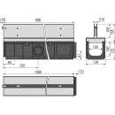 Alcadrain AVZ101-R323 Schlitzrinne, symmetrisch, 100 mm,...