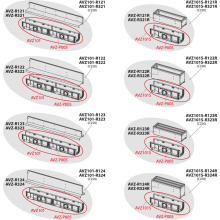 Alcadrain AVZ101S-R123R Revisionsteil für Schlitzrinne, symmetrisch, 100 mm, verzink