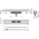 Alcadrain APZ1116 Wall Low Duschrinne mit Rand für...
