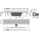 Alcadrain APZ11-650M Duschrinne Antivandal mit Rost