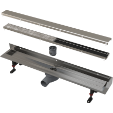 Alcadrain APZ23-DOUBLE9 Fit and Go Wall Duschrinne mit Rand