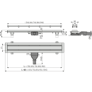 Alcadrain APZ13-DOUBLE6 Fit and Go Duschrinne mit Rand...