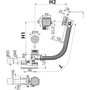 Alcadrain A566-273133 Badewanne Ab- und...