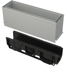 Alcadrain AVZ101S-R122R Revisionsteil für Schlitzrinne, asymmetrisch, 160 mm, verzink