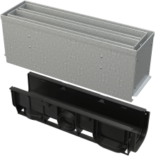 Alcadrain AVZ101S-R124R Revisionsteil für Schlitzrinne, symmetrisch, 160 mm, verzink