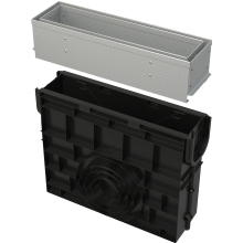 Alcadrain AVZ101R-R121R Servicebox für Schlitzrinne, asymmetrisch, 100 mm, verzinkt